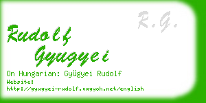 rudolf gyugyei business card